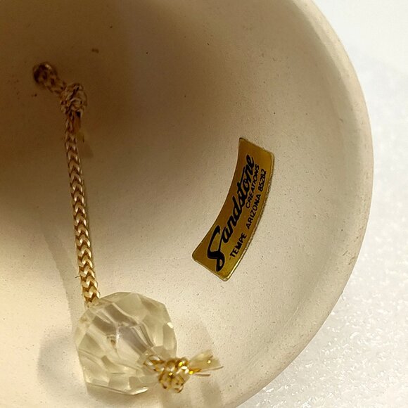 Sandstone Creations Hand-Painted Ceramic Bell Cardinal Design Signed by Anna VTG - Picture 4 of 6